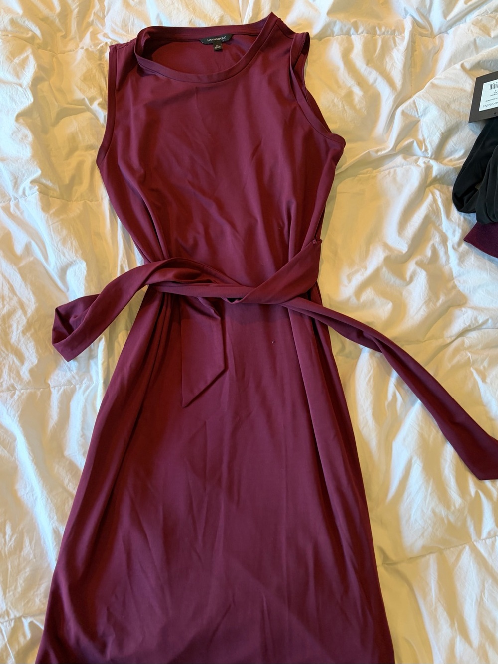Banana Republic Sleeveless Midi Dress in Wine